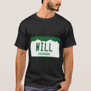 T-shirt Plaque de licence du Colorado - Will