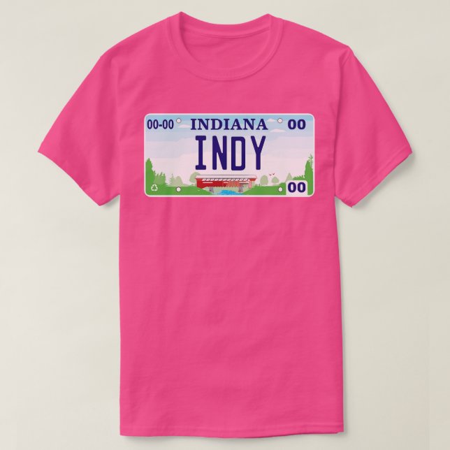 T-shirt Plaque de licence Indianapolis (Design devant)