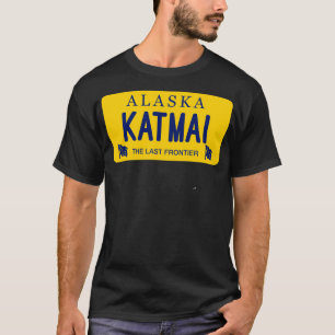 T-shirt Plaque de licence Katmai Alaska