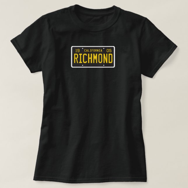 T-shirt Plaque de licence Richmond (Design devant)