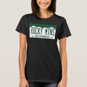 T-shirt Plaque de licence Rocky Mtns Colorado