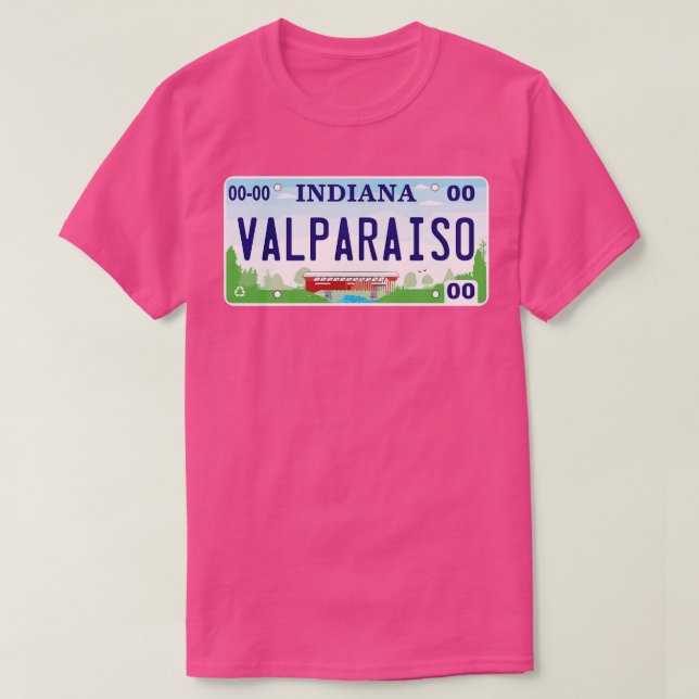 T-shirt Plaque de licence Valparaiso (Design devant)