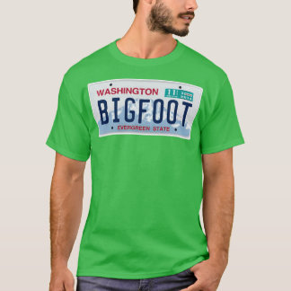 T-shirt Plaque de licence Washington Bigfoot