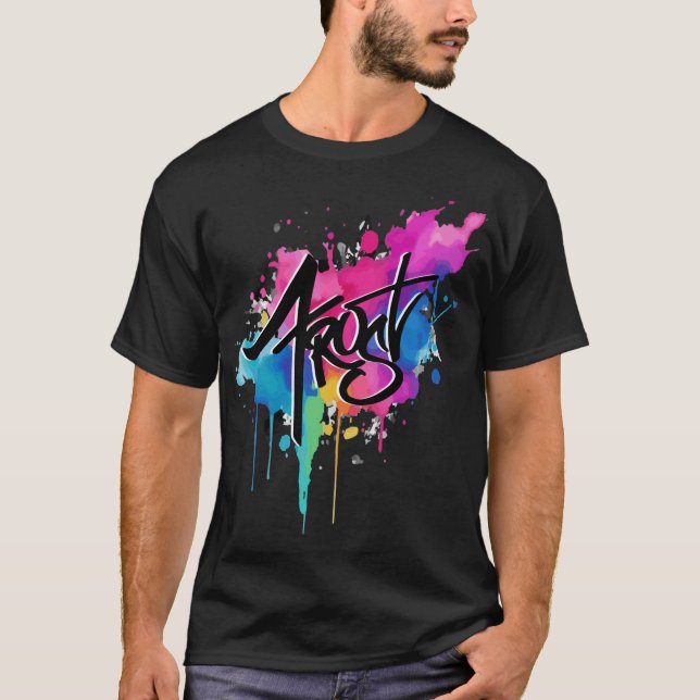 T-shirt Plaque de peinture de gel (Devant)