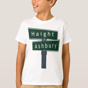 T-shirt Plaque de rue de classique de Haight Ashbury
