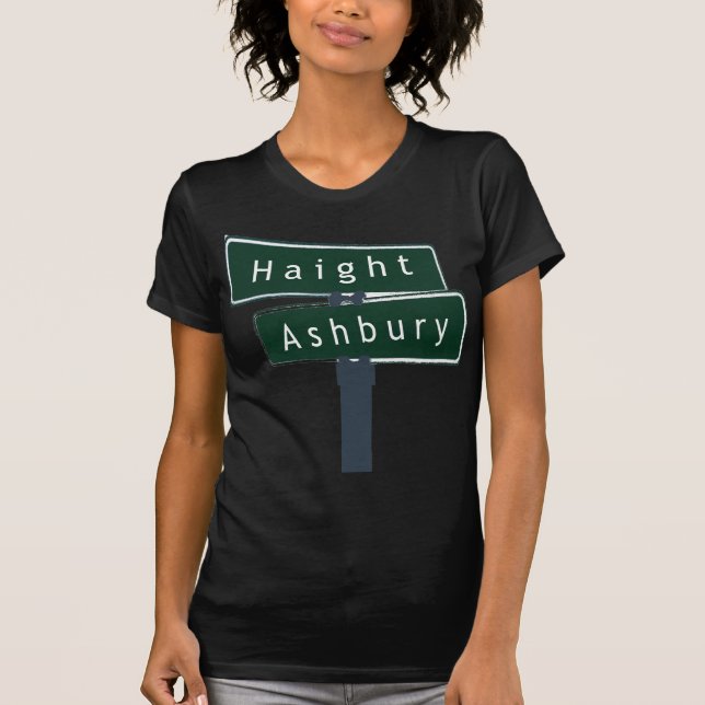 T-shirt Plaque de rue de classique de Haight Ashbury (Devant)