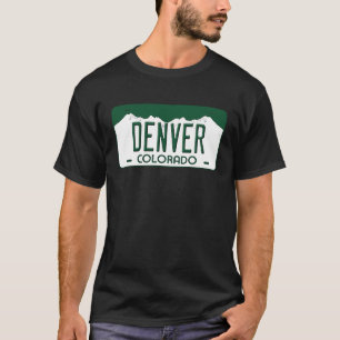 T-shirt Plaque d'immatriculation de Denver Colorado