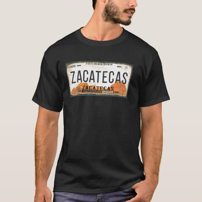 T-shirt Plaque d'immatriculation de l'État de Zacatecas Me (Devant)