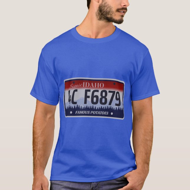 T-shirt Plaque d'immatriculation de l'Idaho (Devant)