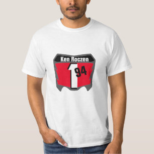 T-shirt Plaque d'immatriculation de motocross nom personna