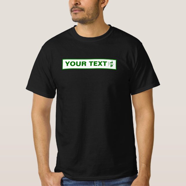 T-shirt Plaque d'immatriculation personnalisable de Palest (Devant)