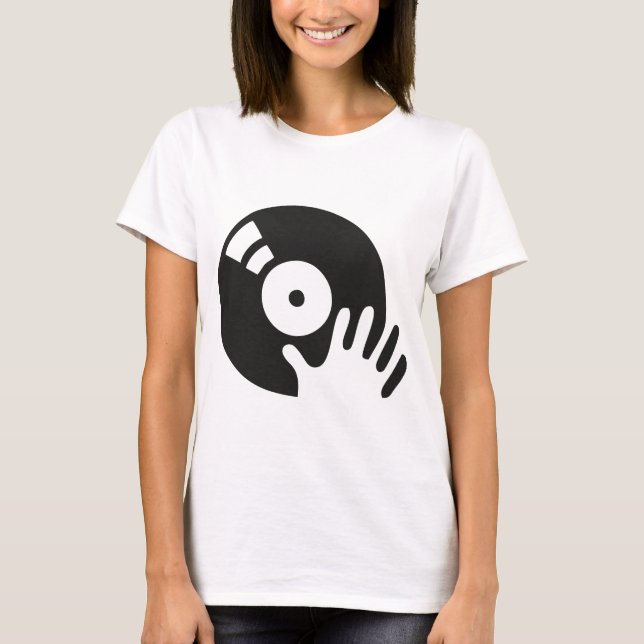 T-shirt Plaque tournante d'éraflure du DJ (Devant)