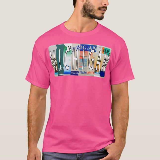 T-shirt Plaques de licence du Michigan (Devant)