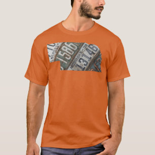 T-shirt Plaques de licence vintages du Nebraska