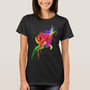 T-shirt Plaques de peinture Abstraites Rainbow Lorikeet