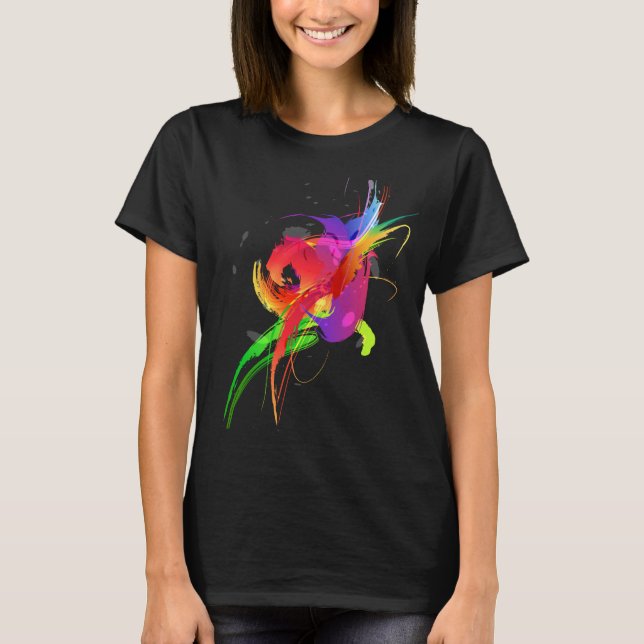 T-shirt Plaques de peinture Abstraites Rainbow Lorikeet (Devant)