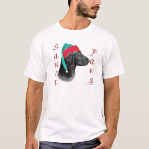 T-shirt Plaques Père Noël Retriever à revêtement plat