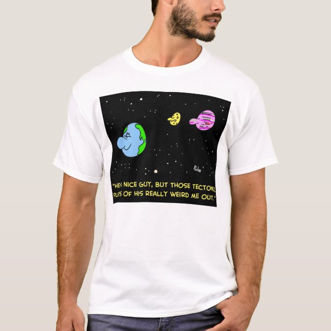 T-SHIRT PLAQUES TECTONIQUES DE LA TERRE ÉTRANGES JE (Devant)