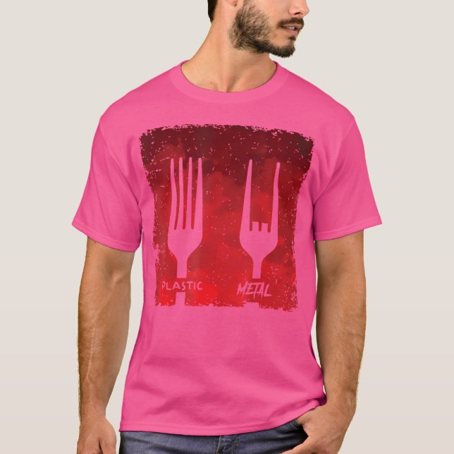 T-shirt Plastique Fork Metal Music (Devant)