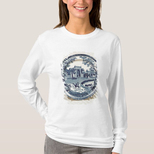 T-shirt Plat bleu et blanc de Spode, c.1815 (Devant)