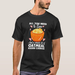 T-shirt Plat d'avoine passionné Pordige Love Raisin Cookie