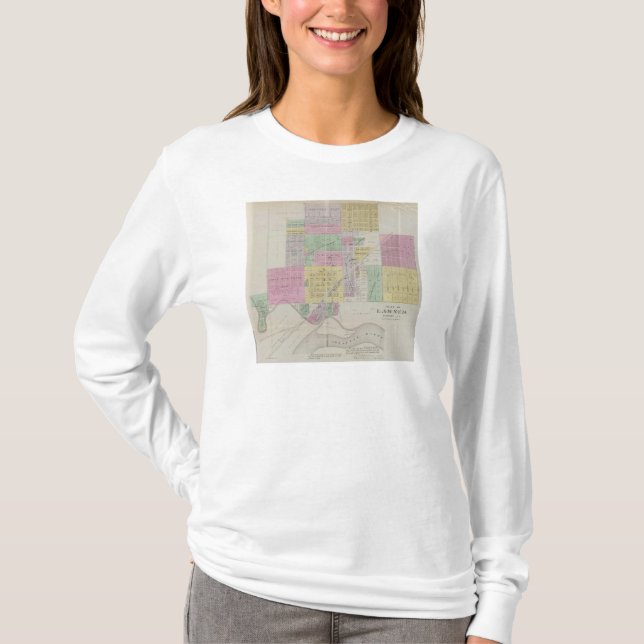 T-shirt Plat de Larned, le comté de Pawnee, le Kansas (Devant)
