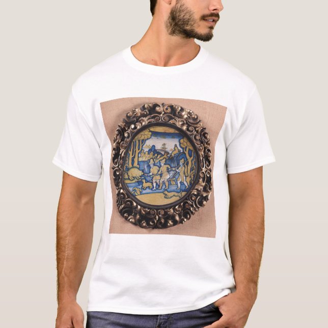 T-shirt Plat décoré d'une scène de chasse (Devant)