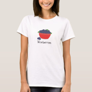 T-shirt Plat rouge de bleuets