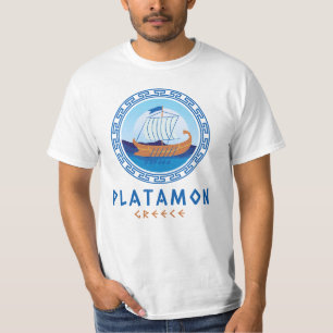 T-shirt Platamon, Grèce Design de navires grecs Hommes