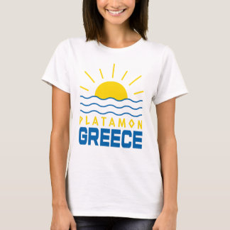 T-shirt Platamon Grèce Sunshine And Sea Waves Femmes