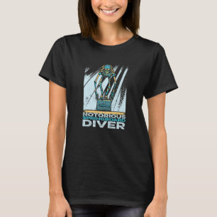 T-shirt Plate-forme Diver Skeleton Springboard Plongée