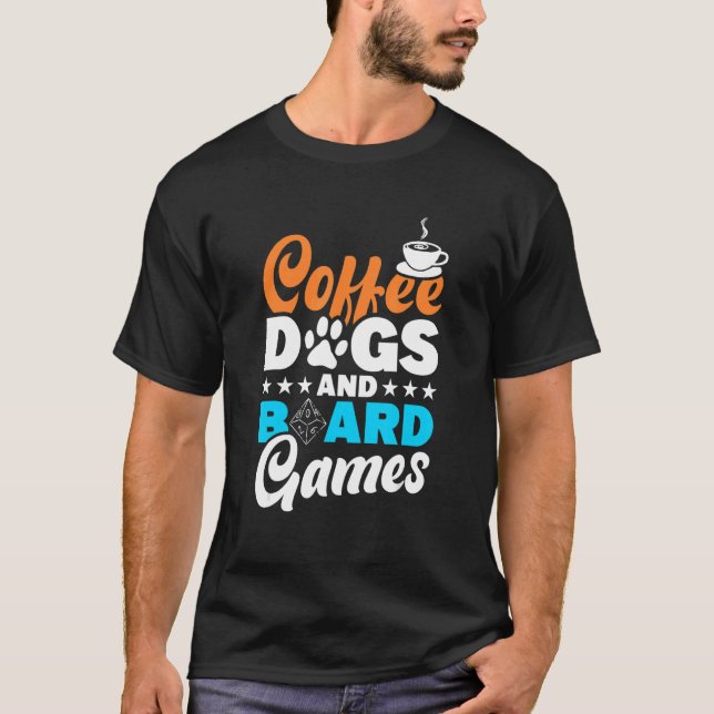 T-shirt plateau de jeu de plateau de jeu de chiens de café (Devant)