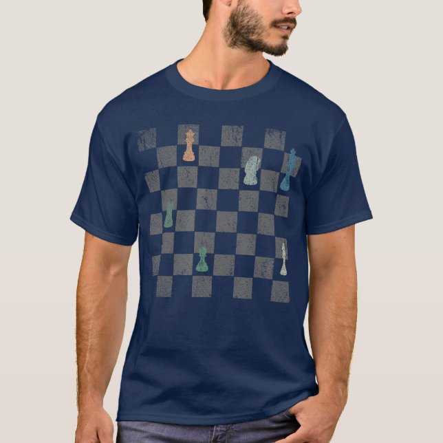 T-shirt Plateau de jeu d'échecs Planche de jeu d'échecs Fi (Devant)