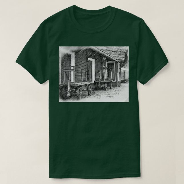 T-shirt Plateforme de gare ferroviaire (Design devant)