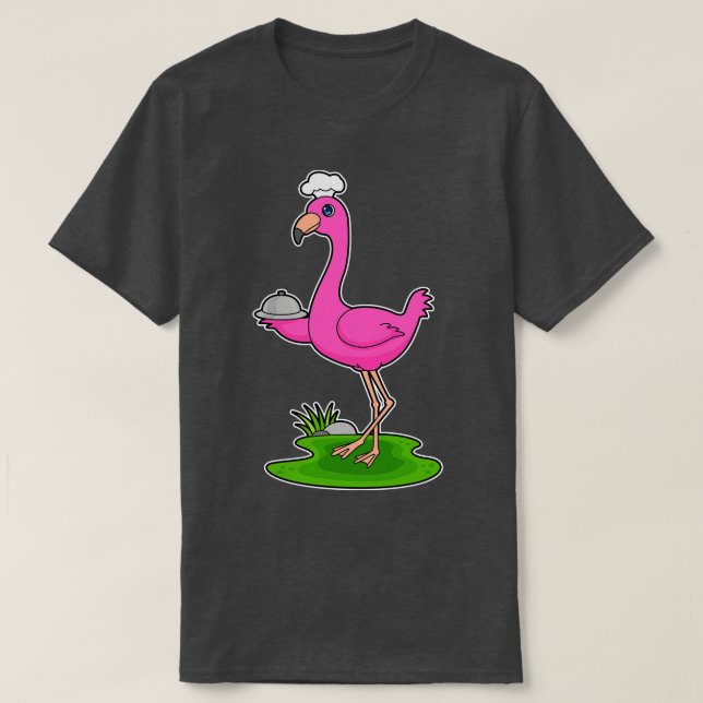 T-shirt Plateforme Flamant rose Cook (Design devant)