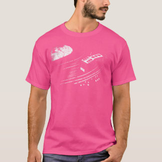 T-shirt Platine Musicale Dj J'adore La House Music