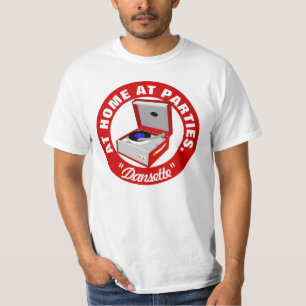 T-shirt Platine tourne-disques rétro rouge Dansette