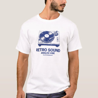 T-shirt Platine Vinyle Rétro Vintage Tourne-Disques Analog