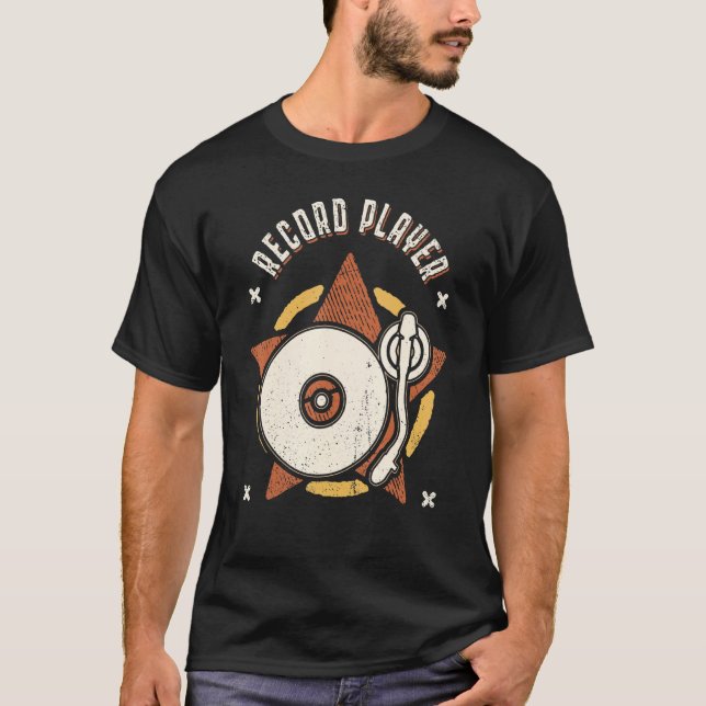 T-shirt Platine Vinyle Vintage Rétro Classique (Devant)