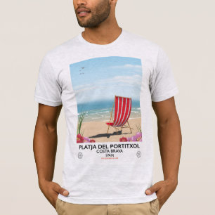T-shirt Platja del Portitxol, côte Brava, Espagne