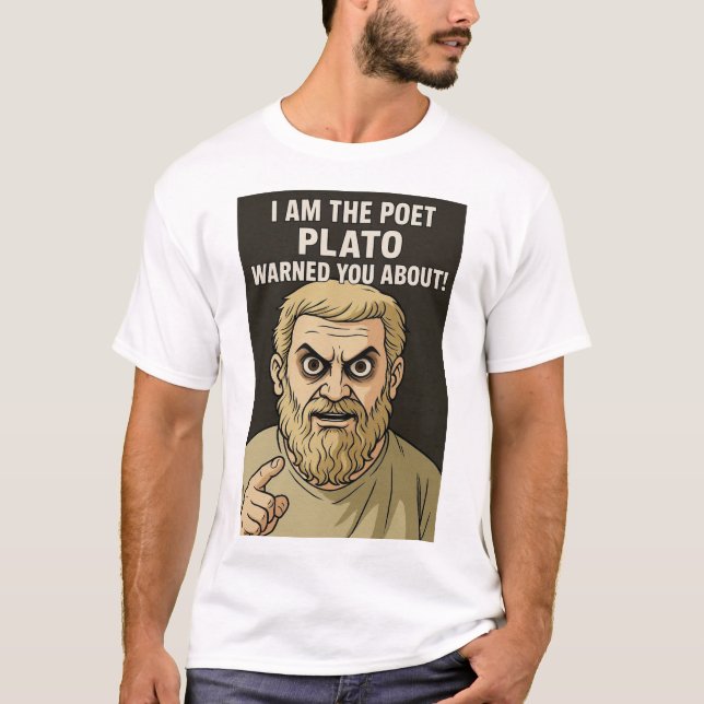 T-shirt Plato anti-poet t shirt  (Devant)