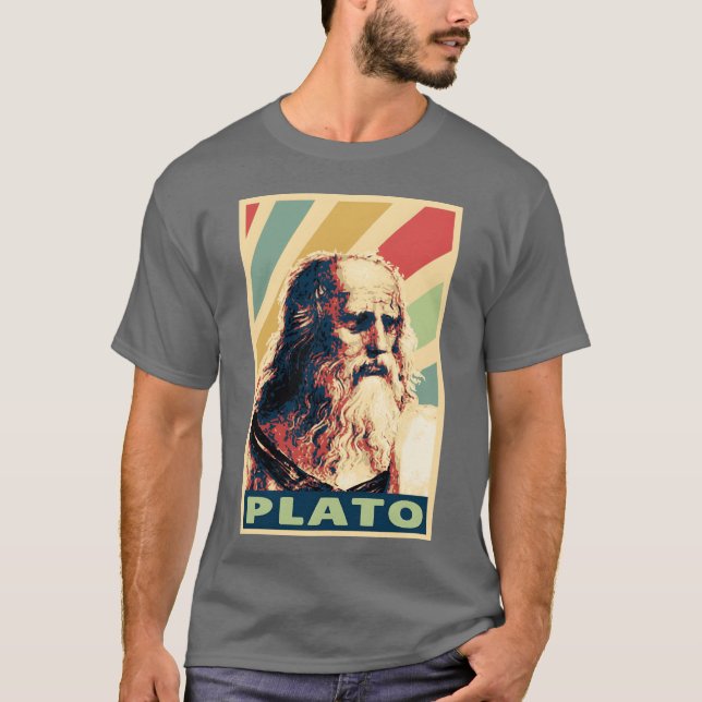 T-shirt Plato Couleurs Vintage rétro (Devant)