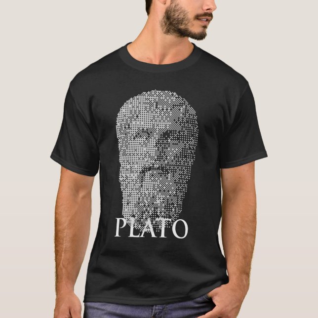 T-shirt Plato Halftone Portrait (Devant)
