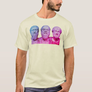 T-shirt Platon, Socrates et Aristote