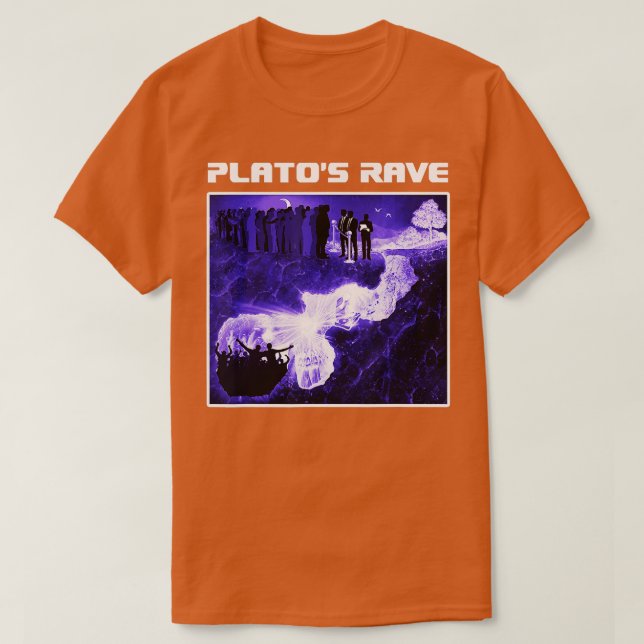T-shirt Platos Rave Cave Allégation Funny Raver Philosophe (Design devant)