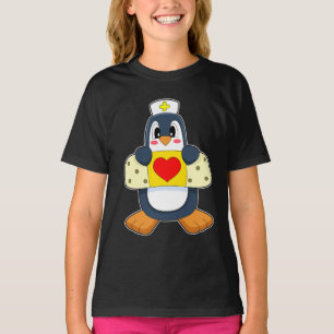 T-shirt Plâtre Infirmière Penguin