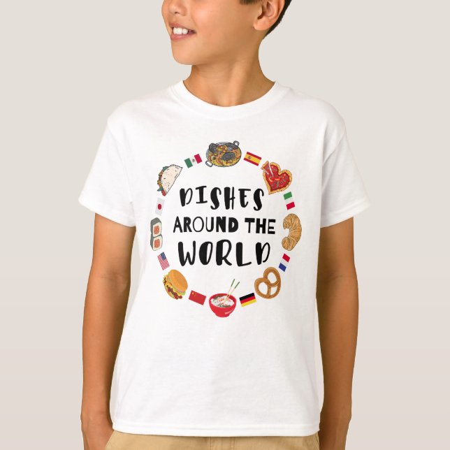 T-shirt Plats du monde entier (Devant)
