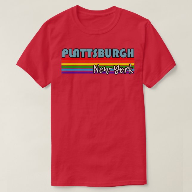 T-shirt Plattsburgh New York Pride Plattsburgh LGBT Cadeau (Design devant)