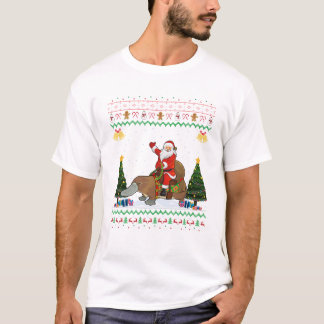 T-shirt Platypus Vilain Noël Cadeau Père Noël Riding Platy