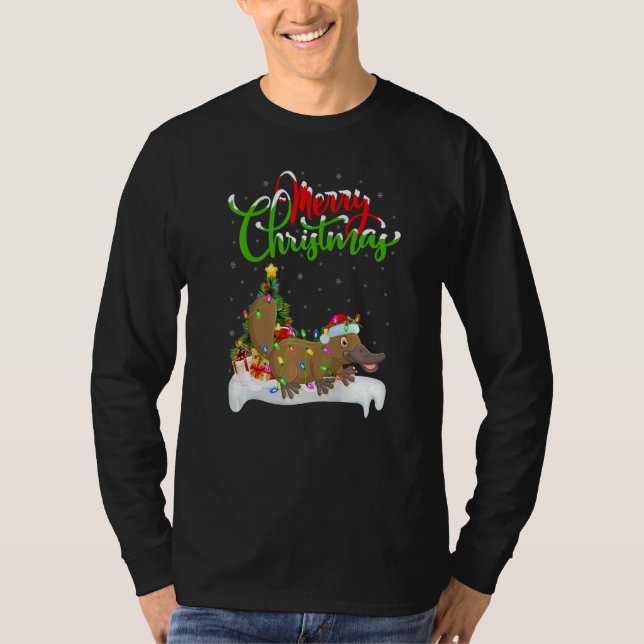 T-shirt Platypus  Xmas Decorations Santa Platypus Christma (Devant)